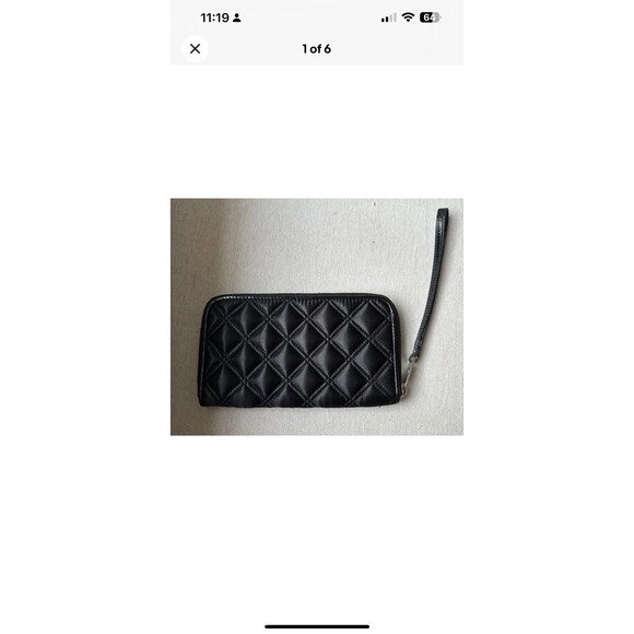 Jacob’s By Marc Jacobs Womens Zip Around Quilted Long Wallet/Wristlet Black - Picture 1 of 6